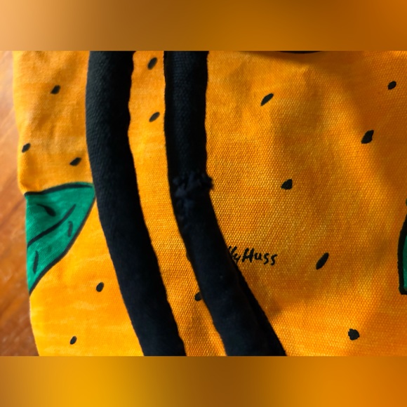 Sally Huss large orange tote/beach bag - Picture 7 of 7